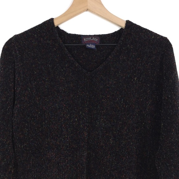 VINTAGE Sweater Chenille Confetti V Neck Size Multi Color Jessi Lee Size Large - Picture 5 of 10
